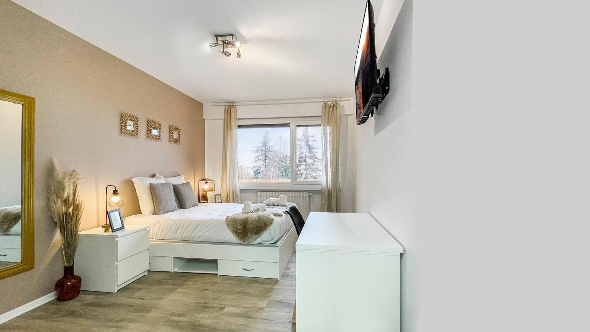Homey La Coloc Mugi - Colocation Haut De Gamme - Chambres Privees - Balcon - Wifi Et Netflix - Proche Transports Commun Annemasse Exteriör bild